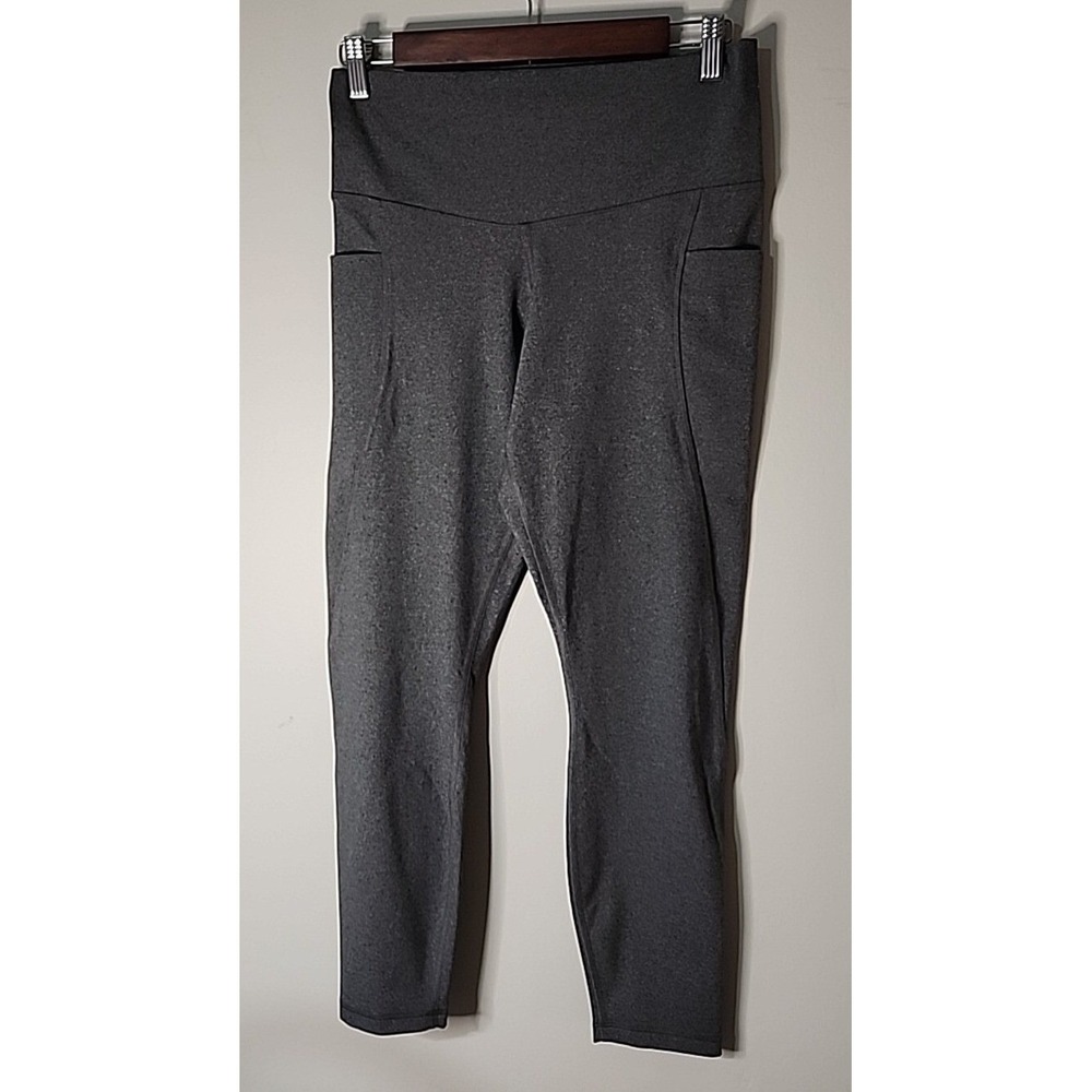 Members Mark Womens Everyday High Rise Ankle Leggings Gray Heather Large Pockets